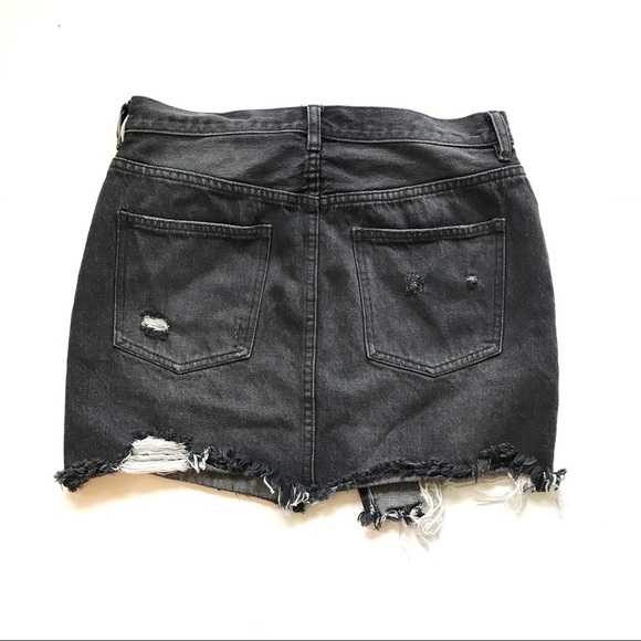 Free People Rexled Distressed Jean Mini Skirt 28 - Picture 5 of 5